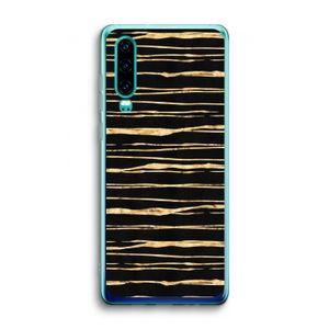 Gouden strepen: Huawei P30 Transparant Hoesje
