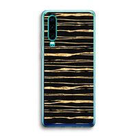 Gouden strepen: Huawei P30 Transparant Hoesje