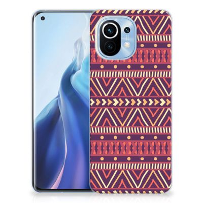 Xiaomi Mi 11 TPU bumper Aztec Paars Xiaomi Mi 11 TPU bumper Aztec Paars
