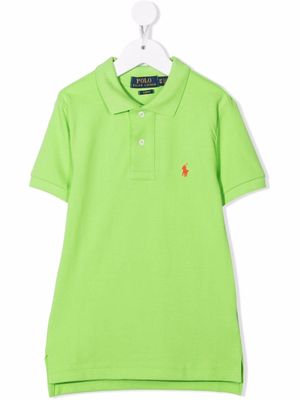 POLO RALPH LAUREN KIDS polo à logo brodé - Vert