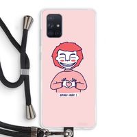Hartje: Samsung Galaxy A71 Transparant Hoesje met koord