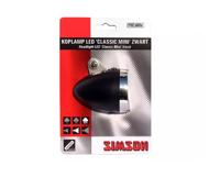 Simson koplamp classic mini voorvork zwart incl. batt.