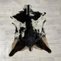 Geitenhuid bruin zwart wit 95x75cm