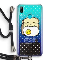 Sleep All Day: Huawei P Smart (2019) Transparant Hoesje met koord