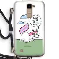 Unicorn: LG K10 (2016) Transparant Hoesje met koord