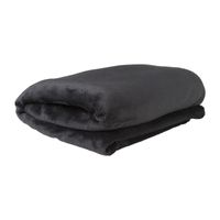 Fleece deken - zwart - 200x150 cm