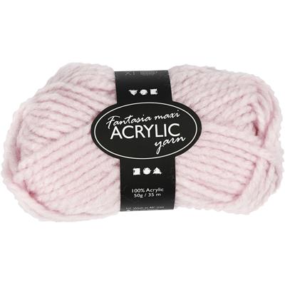 Creativ Company Fantasia acrylgaren, l: 35 m, maxi, lichtrood, 50 gr/ 1 bol