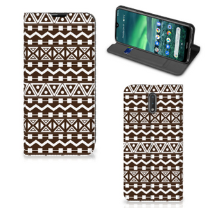 Nokia 2.3 Hoesje met Magneet Aztec Brown