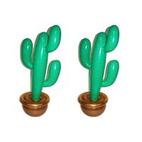 Pakket van 2x stuks opblaasbare planten cactus 90 cm