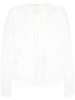 Philosophy Di Lorenzo Serafini blouse transparente à design brodé - Blanc
