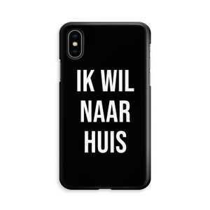 Ik wil naar huis - Zwart: iPhone X Volledig Geprint Hoesje