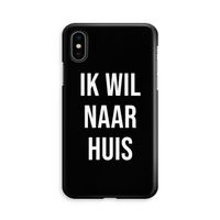 Ik wil naar huis - Zwart: iPhone X Volledig Geprint Hoesje