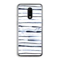 Ink Stripes: OnePlus 7 Transparant Hoesje
