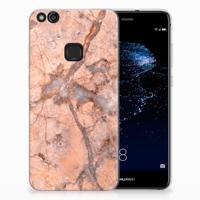 Huawei P10 Lite | TPU | Siliconen hoesje | Marmer Oranje