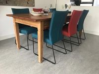 Set van 6 leren eetkamerstoelen - met designpoot - verschillende kleuren leer - Echt leer, Industrieel, ontdek de vele Leersoorten en Kleuren bij ShopX