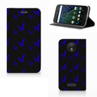 Motorola Moto C Plus Hoesje met Magneet Vlinder Patroon - thumbnail