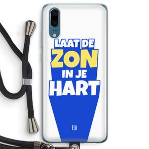 Laat de zon in je hart: Huawei P20 Transparant Hoesje met koord