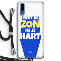 Laat de zon in je hart: Huawei P20 Transparant Hoesje met koord