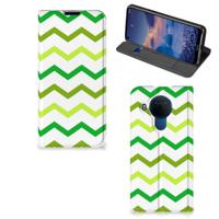 Nokia 5.4 | Hoesje met Magneet | Zigzag Groen