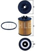 Oliefilter MAHLE, Diameter (mm)62,2mm, u.a. für Opel, Vauxhall, Suzuki - thumbnail