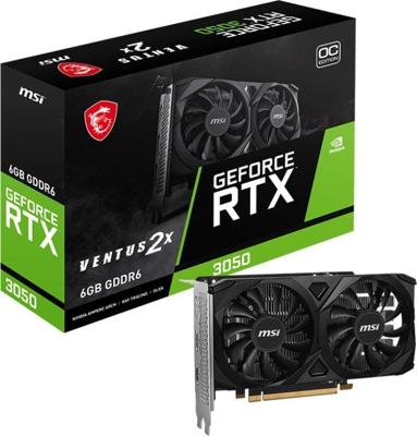 Grafische kaart. MSI GeForce RTX 3050 VENTUS 2X E 6G OC