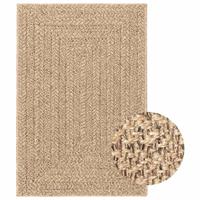Vloerkleed ZIZUR beige binnen en buiten 100x200 cm jute look
