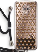 Poop emoji: Motorola Moto G6 Transparant Hoesje met koord