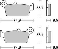 BREMBO Remblokken, voor de moto, Off Road Gesinterd Metaal 07HO26SX
