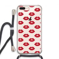 Lips: iPhone 8 Plus Transparant Hoesje met koord