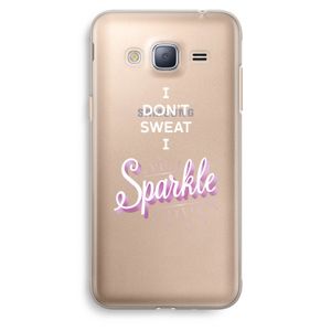 Sparkle quote: Samsung Galaxy J3 (2016) Transparant Hoesje