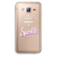 Sparkle quote: Samsung Galaxy J3 (2016) Transparant Hoesje