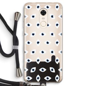 Eyes pattern: Xiaomi Redmi 5 Transparant Hoesje met koord
