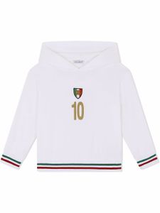 Dolce & Gabbana Kids hoodie à logo imprimé - Blanc