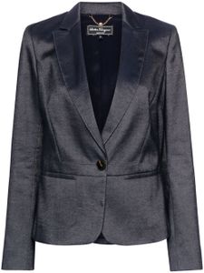 Ferragamo Pre-Owned blazer à simple boutonnage (années 2000) - Bleu