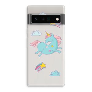 Vliegende eenhoorn: Google Pixel 6 Pro Transparant Hoesje