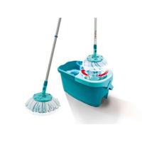 Leifheit 52101 Set Clean Twist Disc Mop Ergo Gebruiksvriendelijke vloerwasser, emmer en dweil, telescoopsteel