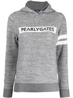 PEARLY GATES hoodie en maille intarsia - Gris