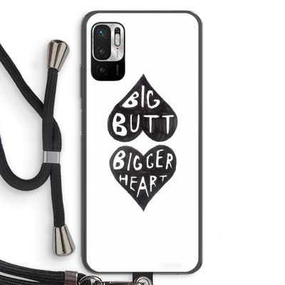 Big butt bigger heart: Xiaomi Redmi Note 10 5G Transparant Hoesje met koord