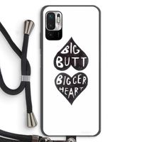 Big butt bigger heart: Xiaomi Redmi Note 10 5G Transparant Hoesje met koord