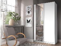 Kledingkast SAFIAT 2 schuifdeuren 100 cm wit
