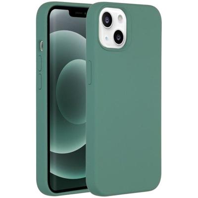 Accezz Liquid Silicone Backcover iPhone 13 Mini Telefoonhoesje Groen