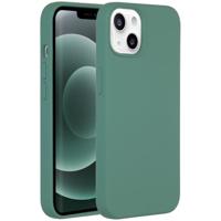 Accezz Liquid Silicone Backcover iPhone 13 Mini Telefoonhoesje Groen