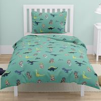 Paw Patrol Dekbedovertrek Dinosaur - Eenpersoons - 140 X 200 Cm - Katoen - thumbnail