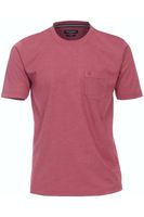 Casa Moda Casual T-Shirt ronde hals roze, Effen - thumbnail