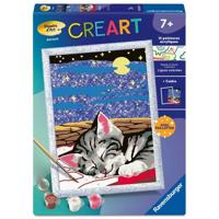 Ravensburger - CreArt Kids 18x24cm - Schilderen op nummer - Droomkat - Schilderen op nummer set - Leeftijd 7+ - 12023227