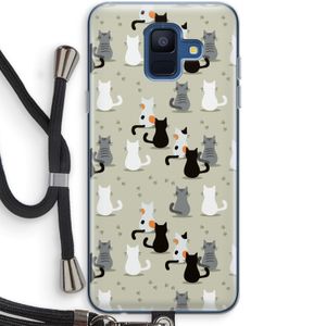 Katten: Samsung Galaxy A6 (2018) Transparant Hoesje met koord