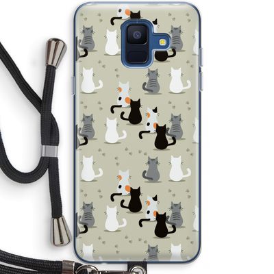 Katten: Samsung Galaxy A6 (2018) Transparant Hoesje met koord