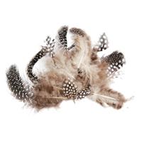 Rayher hobby kleine decoratie dons veertjes - 80x stuks - kleuren mix