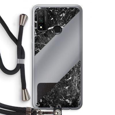 Zwart marmer: Huawei P Smart (2020) Transparant Hoesje met koord
