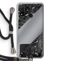 Zwart marmer: Huawei P Smart (2020) Transparant Hoesje met koord